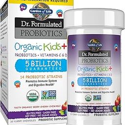 Garden of Life Probiotic Chewable Dr. Formulated Organic Kids+ Supplement, Shelf Stable for Kids - 30 Count-4