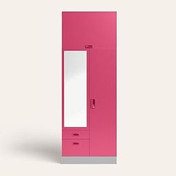 GODREJ INTERIO Almirah Slimline Dual 2 Door Steel Almirah, Cupboard for Clothes (Textured Fruit Dove), 1 Year Warranty, Locker & 2 Drawers, 6 Shelves-image-54