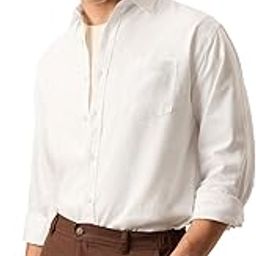 the souled store Supima Shirt: Classic White Men and Boys Long Sleeves Collared Neck Button Front Solid Regular Fit Cotton Supima Shirts-picture-34