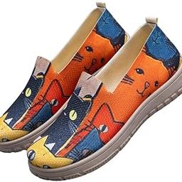 Women's Spring Slip-On Cloth Shoes – Large Size, Color-Matching, Comfortable & Stylish Footwear| 36 | Yellow-60