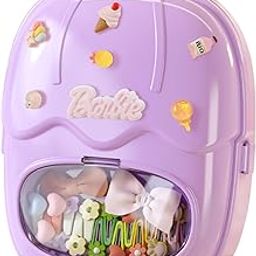 KREPS Hair Accessories Organizer Box, HairRibbon Storage Box Ribbon Box Multi-Purpose 3 Layer Organizer with Handles for Nail Hair Accessories Sewing Supplies Makeup Art Supplies (Purple 2)-10