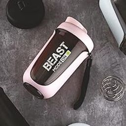 Beast Mode On Protein Shaker Bottle, 500ml, BPA-Free, with Mixing Ball, Multi-Colour-image-15