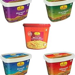 Haldiram's Nagpur Bhujia Jar Combo | 5 Varieties of Spicy & Crunchy Namkeen | Authentic Indian Snacks-image-47