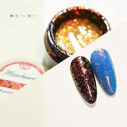 HEAVENGLOW Glitter Gel Nail Polish Aurora Top Coat Platinum for Profession Orange-image-28