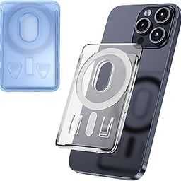Magnetic Card Holder Case, Frosted Back Access, Strong Magnet Feature, Compatible with iPhone iOS & Smart Mobiles (Blue)-image-44