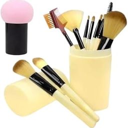 Makeup Brush Set Premium Synthetic for Foundation Powder/Concealers/Eye shadows/Blusher/Highlighter/Contour/Nose Contour/Shading/Lipstick Makeup Brushes for Beginners 19-image-68