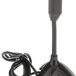 USB Mini Mic Desktop Laptop Stereo Recording Flexible Microphone with USB Connector Stand for PC Notebook Skype Desktop Mac Speech Microphone-24