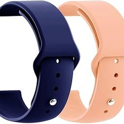 AONES 22mm Pack of 2 Silicone Belt Watch Strap for Fastrack Jupiter R2 Smart Watch Band-image-48