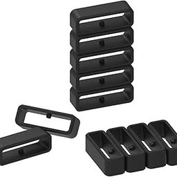 Band Keepers Compatible with Garmin Instinct/Vivoactive 4/Fenix 6/Fenix 5 Watch Bands, Silicone Fastener Rings Security Loop/Holder/Retainer (Black-11pcs)-image-31