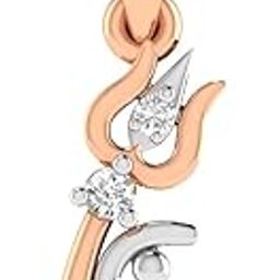 18KT Rose Gold and American Diamond Pendant for Women-image-46