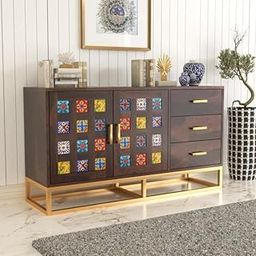 AISHAM Handcrafted Sheesham Wood 10-Drawer Chest of Drawers and Dresser: Organize in Style (Walnut Finish)-image-29