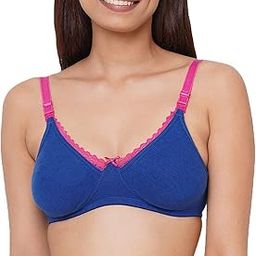 Organic Cotton Bamboo Nursing Bra for Women I High Coverage Feeding Bra I Non Padded and Lace Trim Maternity Bra I Wire Free Breastfeeding Bra-image-47