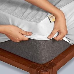 SleepyCat Water Proof Ultra Soft Polyester Queen Size Mattress Protector (78x60 inches, Grey)-image-48