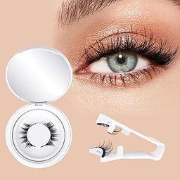 1 Pair Reusable Cat Eye Magnetic Lashes with Applicator – Natural Look, Wispy Clear Band, No Glue or Eyeliner Needed-50