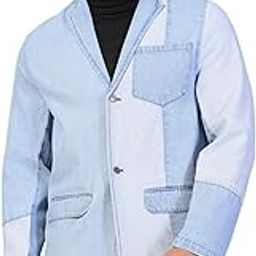 Denim Blazer for Men Stylish | Oversized Blazer for Men | Solid Full Sleeves Stylish Causal, Festival, Party-picture-31