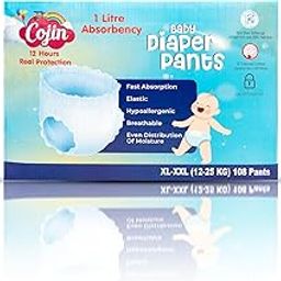 Cojin Premium sensitive skin Baby Diaper Pants (XL - XXL, 108 Baby Diaper Pants),1 litre absorbency,99% antibacterial.Most absorbent baby diaper in india.For sensitive skin.-image-36