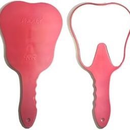 ADDLER Dental Tooth Shape Hand Mirror For Patients. Pack of 1. (Unbreakable/Autoclavable/Assorted Colours)-image-42