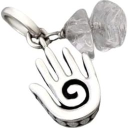 Jewellery Healing Hand Silver Pendant with Crystal Quartz 925 Sterling Silver Pendant Fits in Chains and Necklaces for Women and Girls-image-27