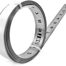 Boxonly Tape Measure Self-Adhesive Carbon Steel, Workbench Ruler, (Right to Left), Silver Reverse 5M Length x 10MM Width-image-27