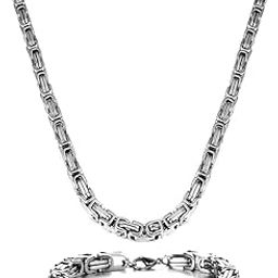 silver chain for men combo necklace for men 2 Bracelet chains for men neck chain for men chain for boys mens chain Stainless steel stylish long chains Locket Pendant golden chain fashion M459-image-114