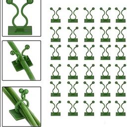 RABILE ® 30PCS Wall Plant Climbing Clip WIDELY Used for Holding Plants, Reusable Plastic Plant Support Clips | Self Adhesive Plant Vine Backed Twist Clips (Green)-image-28
