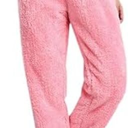 Women's/Girls/Ladies Hot/Stylish Winter Woolen Soft Velvet Pink with Pockets Payjamas/Lounge Pants/Night Pants for Casual Wear/Honey Moon-image-14