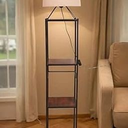 MetalTouch Floor Lamp with LED Bulb and with 4 Shelves for Bedroom/Home and Living/Office/Balcony-11