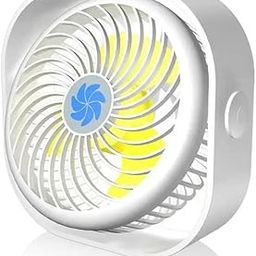 VENDERE Portable 3 Speed 360 Degree Rotating 2000mAh USB Rechargeable Battery Operated Small Table Free Adjustment Mini Desk Fan (Mulicolor)-picture-12
