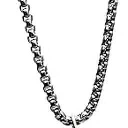 Om Symbol Pendant Necklace with Box Chain, Religious Spiritual Jewellery for Men, Silver Tone-image-44