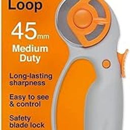 YUGMI SHOP 45mm Rotary Cutter for Fabric Self Healing Cutting Mat and Sewing Ruler Classic Loop Rotary Cutter Sewing Cutting Handle Rotary Sewing Fabric Leather Quilting Rotary Fabric Tool Cutter-picture-5