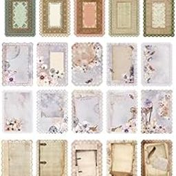 Climberty® Vintage Lace-Edged Craft Paper Set - 30 Sheets in 3 Packs for Scrapbooking, Journals and Collage Art, Ideal for Letter Writing, DIY Decor and Creative Projects, Size 4.9x6.9 Inch-image-9