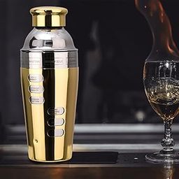 Stainless Steel Cocktail Shaker Bar Tool for Drink Bar Accessories Traveling Gold-picture-19