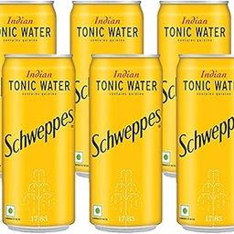 Schweppes Ginger Flavor Indian Tonic Water|Contains Quinine|Refreshing Mixer with Bitter Taste|Recyclable Can, 300 Ml (Pack of 6)-image-14
