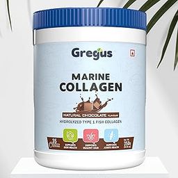 Marine Collagen Powder | Type I Hydrolyzed Fish Collagen with Essential Amino Acids | Supports Skin, Hair, Nails & Joints | For Women & Men (350gm, Chocolate)-image-93