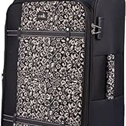Saira FloMotif Polyester Soft 4 Spinner Wheel 360° Rotating Medium 69 cm Black Trolley Bags | Luggage | Suitcase for Travel for Men & Women-30