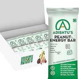 ADISHTU Peanut Energy High Calorie Bars (6.4 G Protein/Serving, Pack of 5) Healthy Sugar-Free Protein Snack Bars with Raisins, Peanuts & Cocoa Powder for Quick Breakfast, Workouts & Travel-picture-12