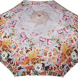 Orange Stamps Digital Printed, 3 Fold Fancy Automatic Umbrella for all Weather-picture-10
