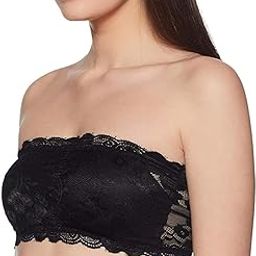 Women's and Girl's Lace Tube Strapless Lightly Padded Non Wired Bandeau Bra-image-40