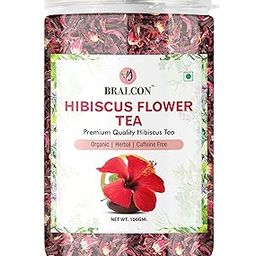 BRALCON Organic Hibiscus Flower Tea- 100g | Premium Hibiscus Tea Leaves| 100% Natural Hibiscus Flower Herbal Tea Whole Leaf | Use for Iced Tea, Cocktails| Improve Digestion-image-42