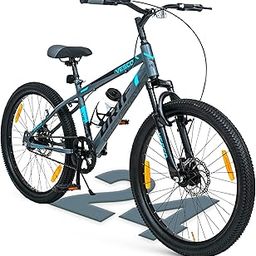VESCO 24 T Drift Cycle for Big Kids MTB Mountain Bike | Dual Disk Brake & Front Suspension Single Speed Bicycle for Boys and Girls | 16 inches Frame | Ideal for 9-14 Years (Grey)-25