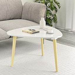 Kuber Industries 21 Inch Oval Shape Bed Side Tables for Bedroom, Balcony and Sofa | Corner Stool for Living Room | Tea and Coffee End Table Night Stand | Wooden Stools for Home and Office | White-image-36