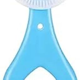 Divayanshi U Shaped Manual Toothbrush 0, Soft Bristles Kids Manual Toothbrush, 360° U Shape Tooth Brush For Kids (2-6 Years)-Blue (pack of 2)-image-14