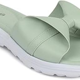 Carlton London women's Comfort Slide Sandals with Bow-image-1
