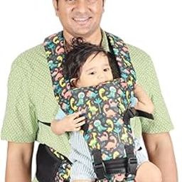 My Giraffe Hippy Snug 2-in-1 Hip Seat Baby Carrier with Detachable Top Part, Essentials Storage Space|Upto 20kgs|6 Carry Positions (Dino Print, Infant, Multicolor)-image-84