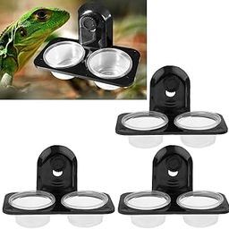 BNF® 3 Pcs Dual Reptile Feeding Bowl Screw Food & Water Dish for Gecko, Lizard|Pet Supplies | Reptile Supplies|3Piece Small Reptile Feeding Bowl-image-10
