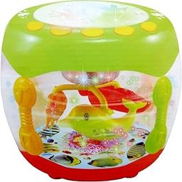 LX Music Flash Battery Operated Drum Rotating Lamp Light with Musical Instrument Sounds-0