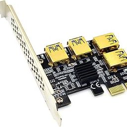 Tobo PCI-E 1 to 4 PCI-Express 16X Slots Riser Card,PCI-E 1X to External 4 PCI-E USB 3.0 Adapter Multiplier Card for Bitcoin Mining TD-750PC-picture-6