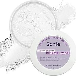 Sanfe No Sebum Mineral Powder | For instant matte finish, controls excess sebum | Fresh skin all day long, For oily face | For all skin types, 5gm-5