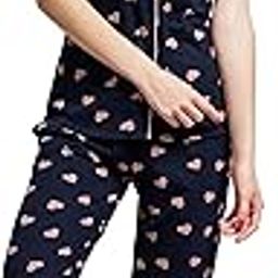 Women's Cotton Heart & Gola Printed Shirt & Payjama Nightwear Set-image-71