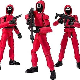 Action Figure Toys, Dummy 13 Action Figure, Red Multi-Jointed 3D Printed Toys with Accessores, T13 Action Figures Doll Stick Titans Gift for Christmas Birthday Boys Girls Desktop Decoration, Round-image-62
